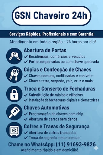 Gsn Chaveiro Guarulhos - 24 Horas - Chaveiro em Centro, Guarulhos/SP - Foto 3