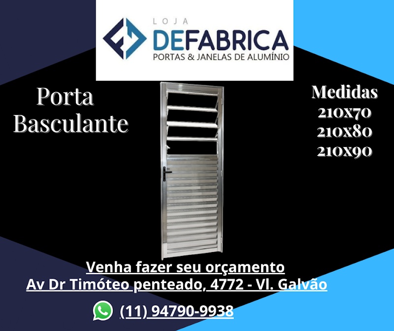 Foto 6 de Loja DeFabrica Portas & Janelas De Alumínio