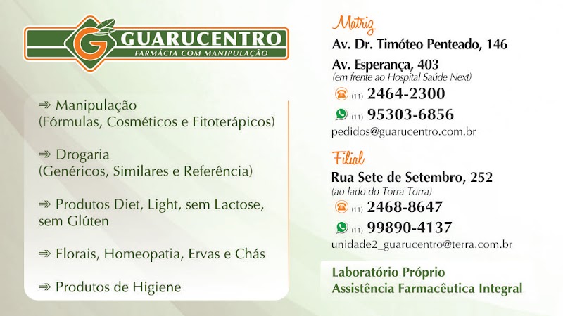 Guarucentro - Farmácia com Manipulação - Farmácia em Gopoúva, Guarulhos/SP - Foto 2