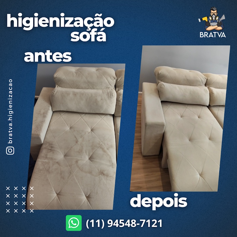 Bratva Smart Clean | Higienização e Impermeabilização de Sofá (Filial Centro GRU) - Lavanderia em Centro, Guarulhos/SP - Foto 3